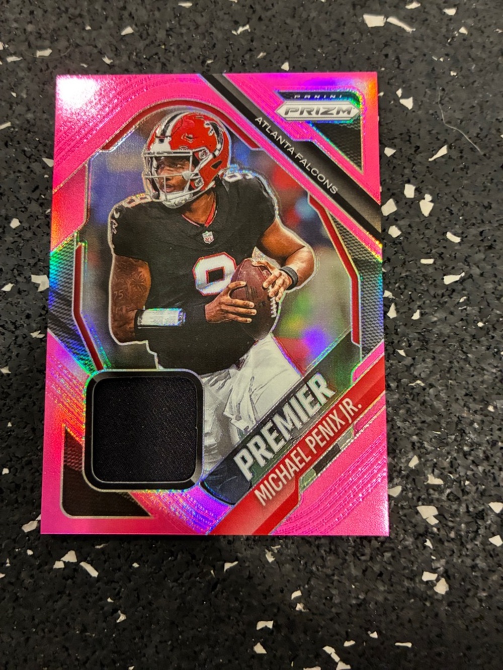 Panini Prizm Premier Michael Penix Jr. Pink Swatch Football Card